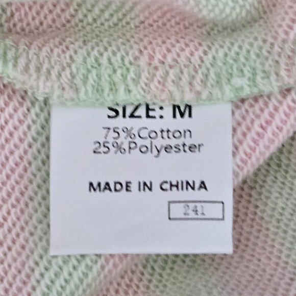 New Women’s Striped Oversized Crew Neck Sweatshirt – Size Medium - Picture 3 of 5